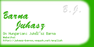 barna juhasz business card